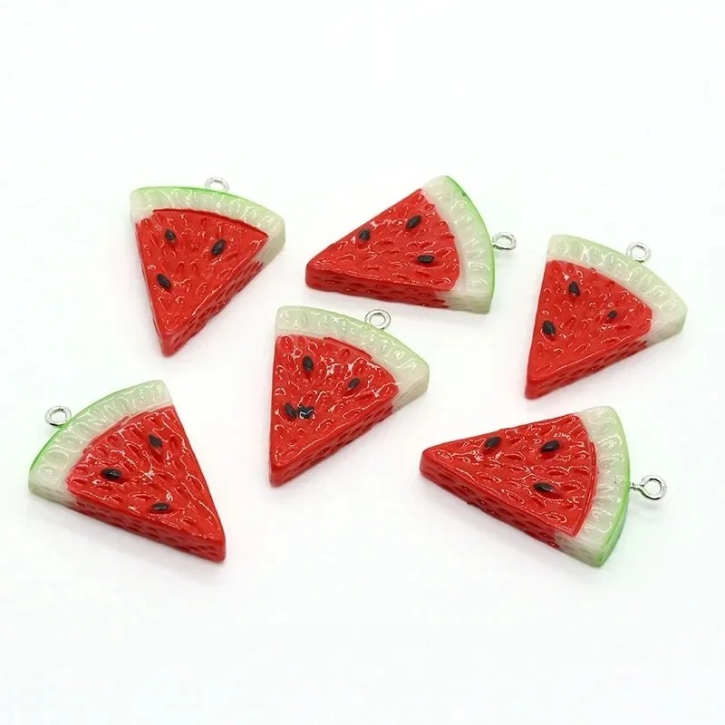 Resin Crafts Diy - 10Pcs Double Sided Triangle Watermelon Resin