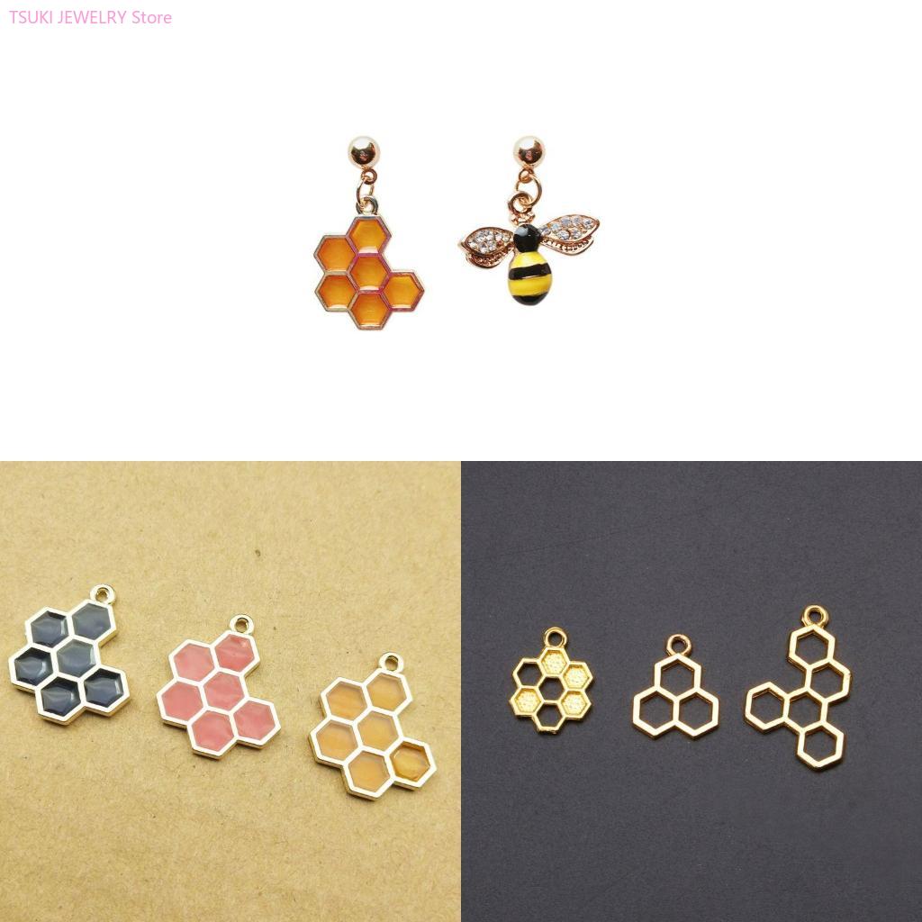 Bezels Set Pendant - 62KE 10x/Bộ Vàng Tổ Ong Mặt