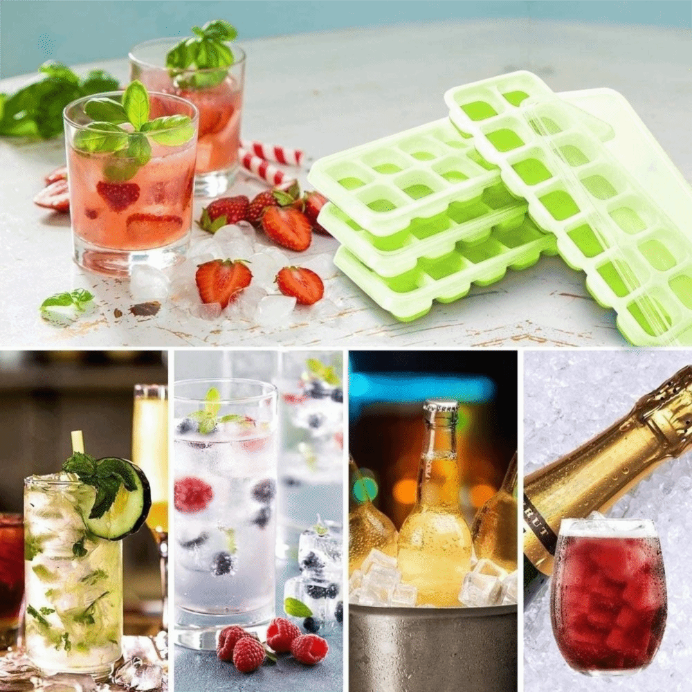 Silicone Mold Tray - 14 Grid Ice Cube Tray Silicone