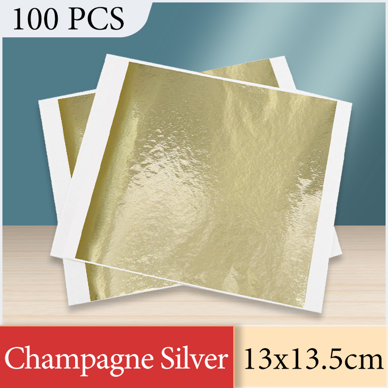 Gold Foil Flakes - 13X13.5Cm Champagne Giấy Bạc Giấy Lá