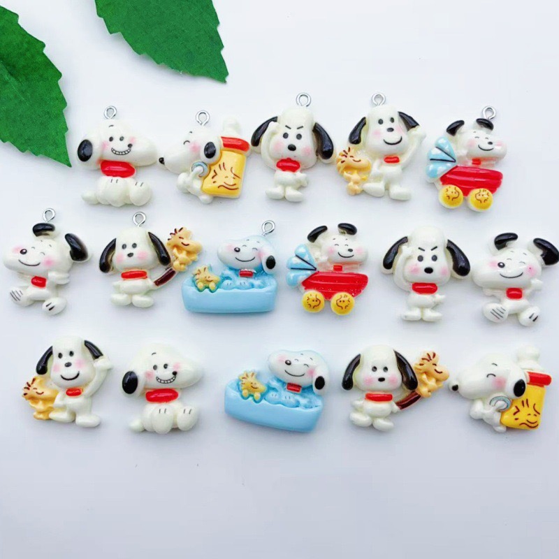Resin Craft Projects - 12pcs resin cartoon dog pendant, DIY