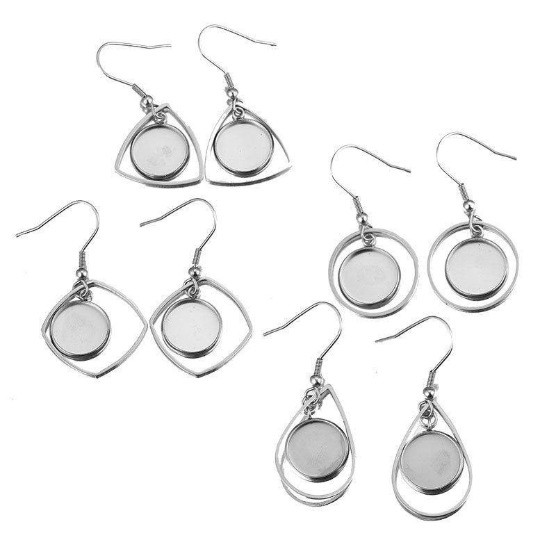Bezels Set Pendant - 10 Chiếc Khay Inox Ốp Viền