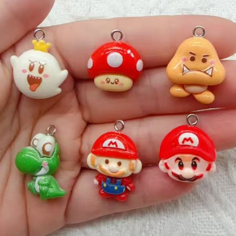 Resin Craft Projects - 10pcs resin cartoon pendant, DIY jewelry