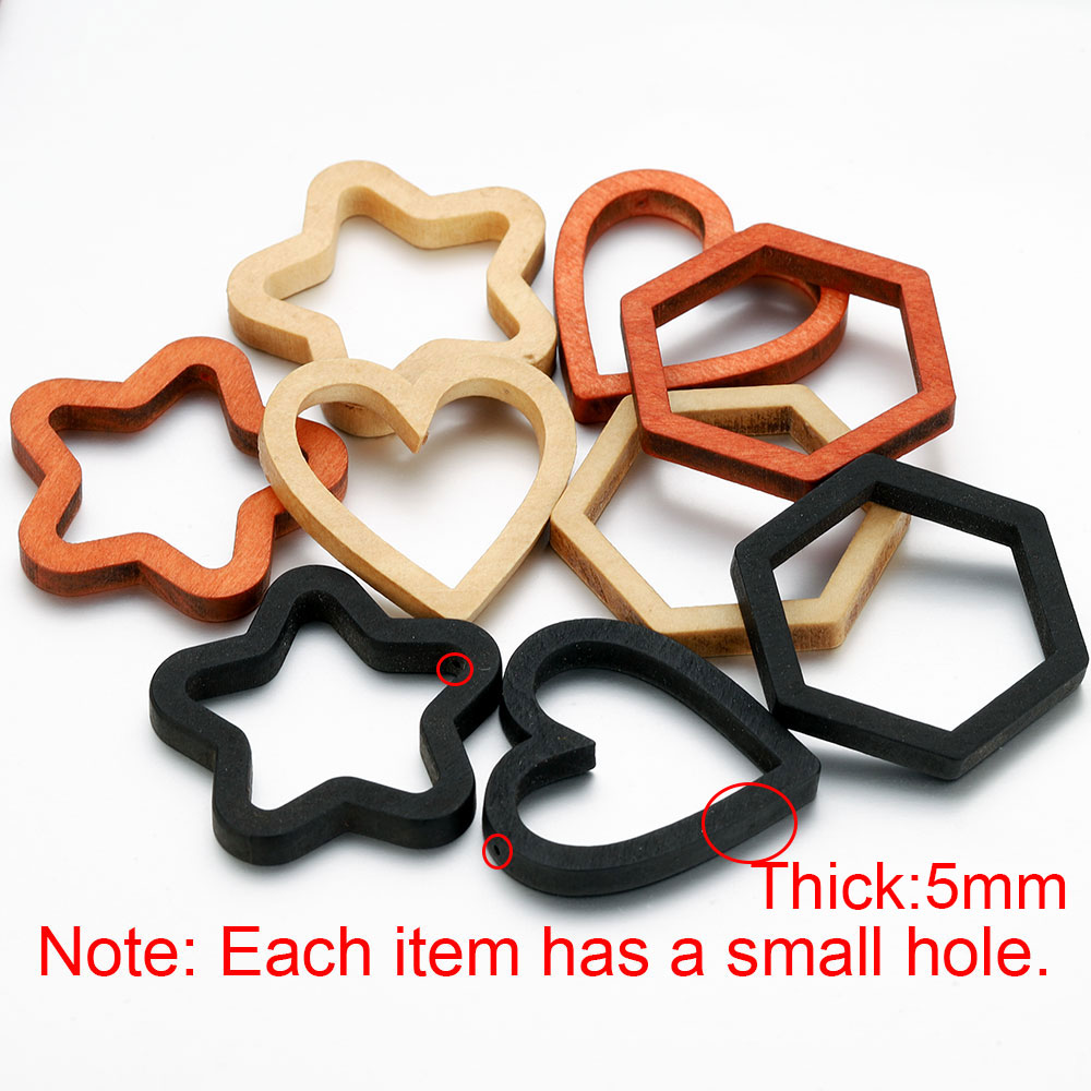 10pcs Wood Heart Square Silico - đánh giá và giá Resin Crafts Diy