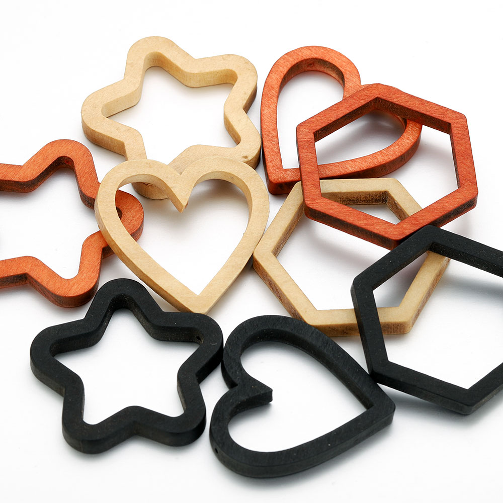 10pcs Wood Heart Square Silico - đánh giá và giá Resin Crafts Diy