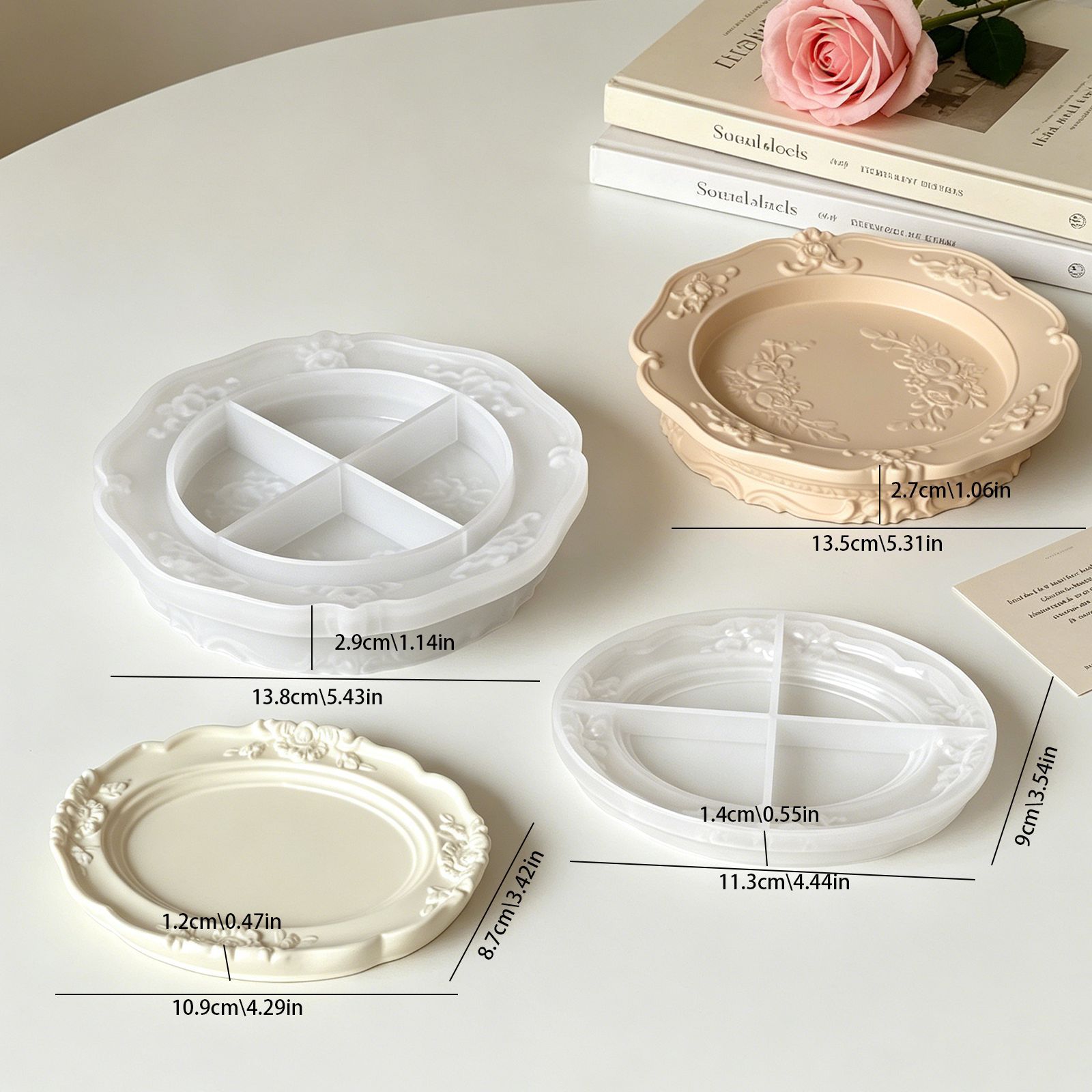 Elegant Vintage Baroque Lace S - đánh giá và giá Coaster Mold Round