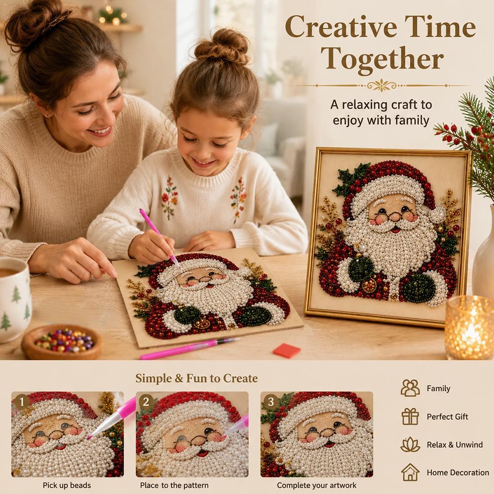 Christmas Santa Claus Pearl Ar - đánh giá và giá Resin Craft Kit
