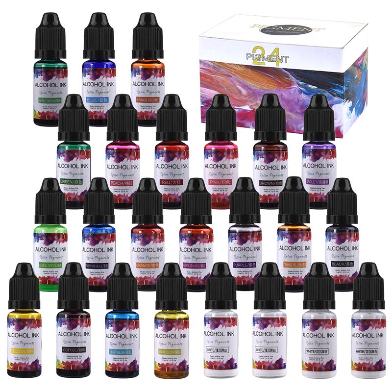 24 Màu/Bộ 10Ml Nhựa Sắc Tố Ngh - đánh giá và giá Resin Dye Alcohol