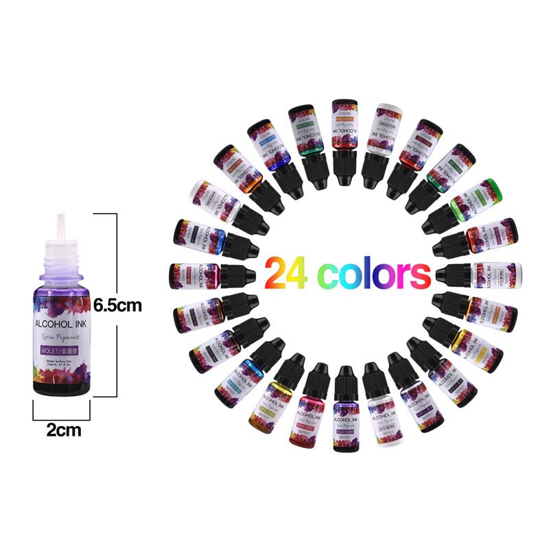 24 Màu/Bộ 10Ml Nhựa Sắc Tố Ngh - đánh giá và giá Resin Dye Alcohol