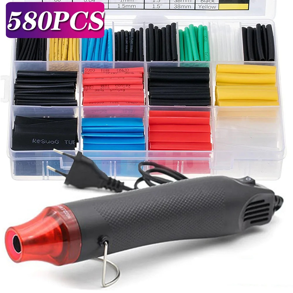 580/530/127PCS Heat Shrink Tub - đánh giá và giá Heat Gun Small