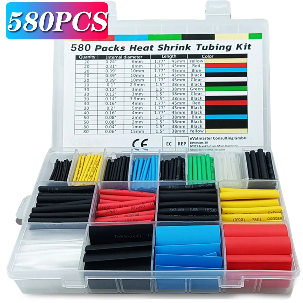 580/530/127PCS Heat Shrink Tub - đánh giá và giá Heat Gun Small
