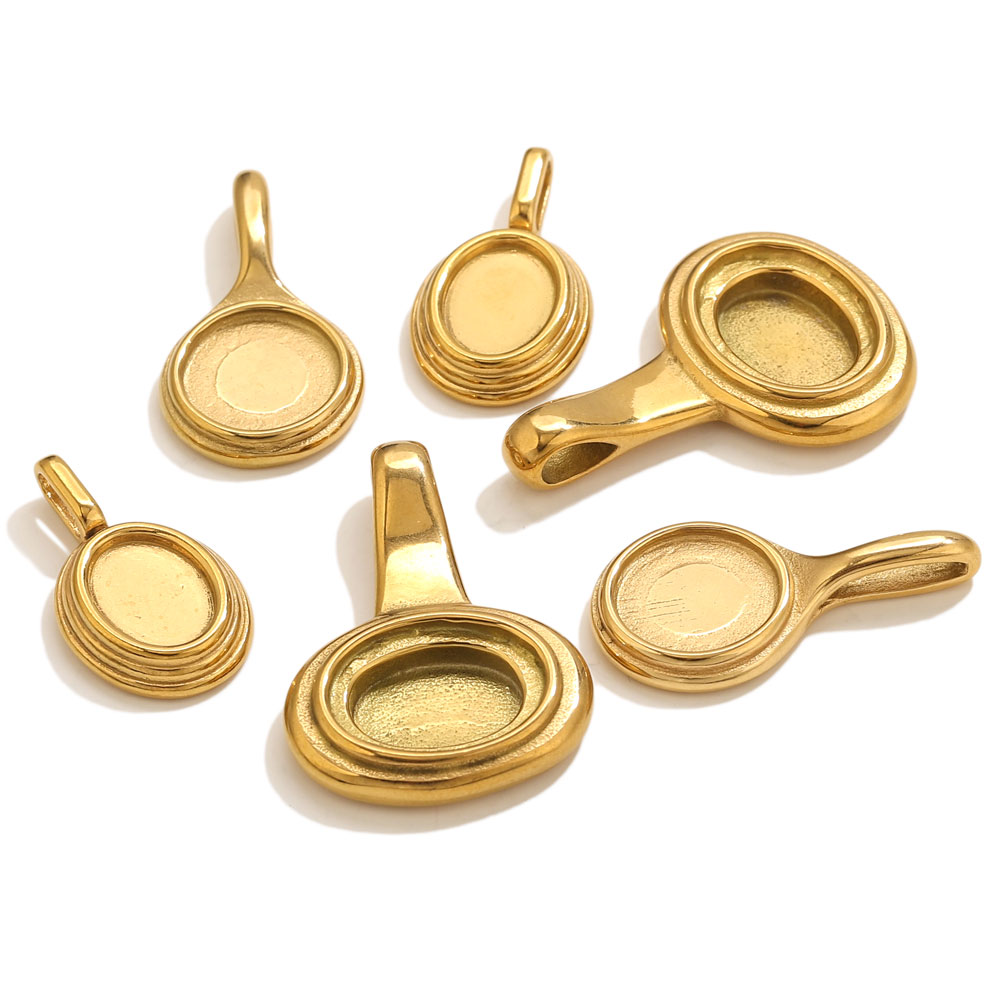 5pcs Stainless Steel Round Ova - đánh giá và giá Resin Craft Supplies