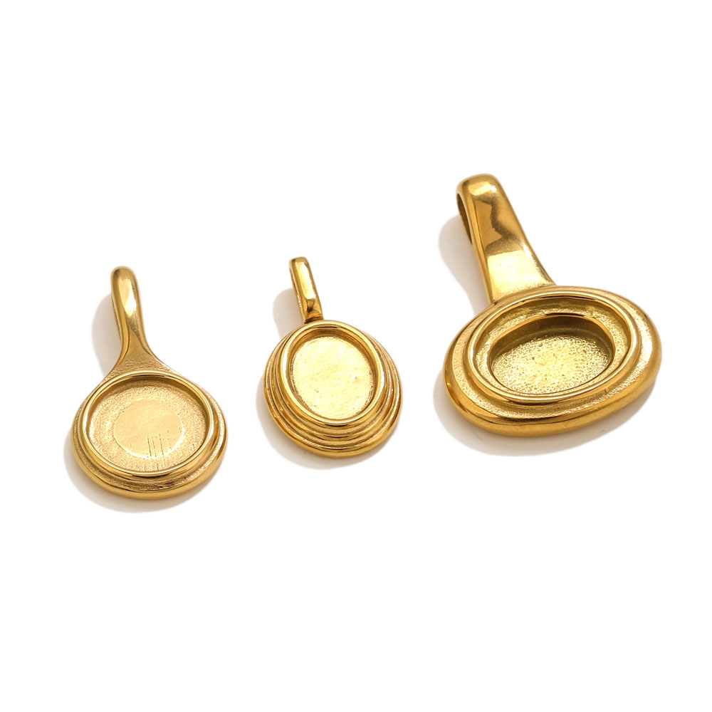 5pcs Stainless Steel Round Ova - đánh giá và giá Resin Craft Supplies