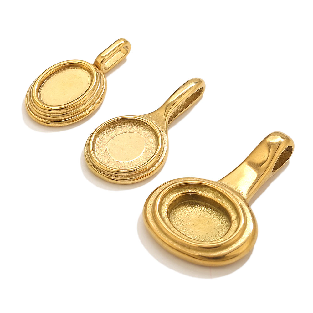 5pcs Stainless Steel Round Ova - đánh giá và giá Resin Craft Supplies
