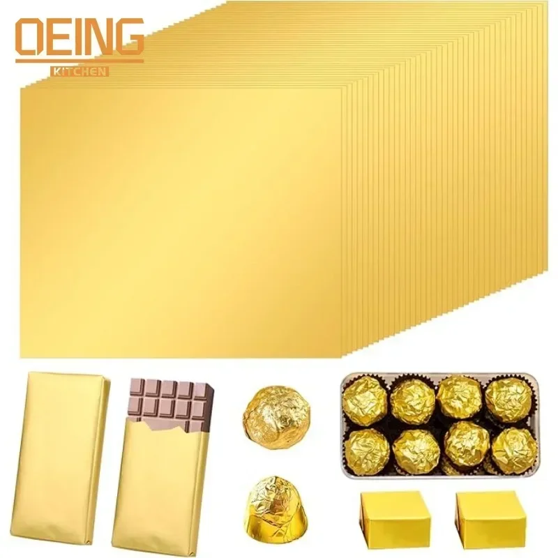 100PCS Large Dubai Chocolate C - đánh giá và giá Gold Foil Flakes