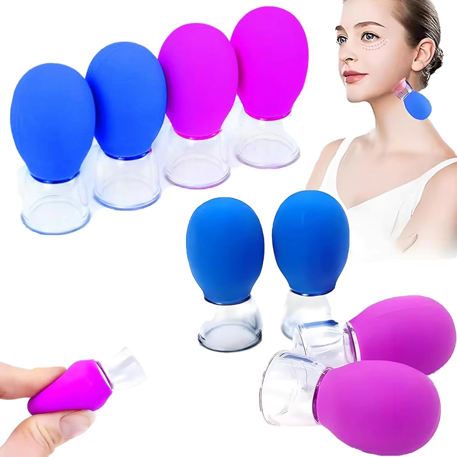 Mini Silicone Facial Cupping V - đánh giá và giá Vacuum Chamber Small