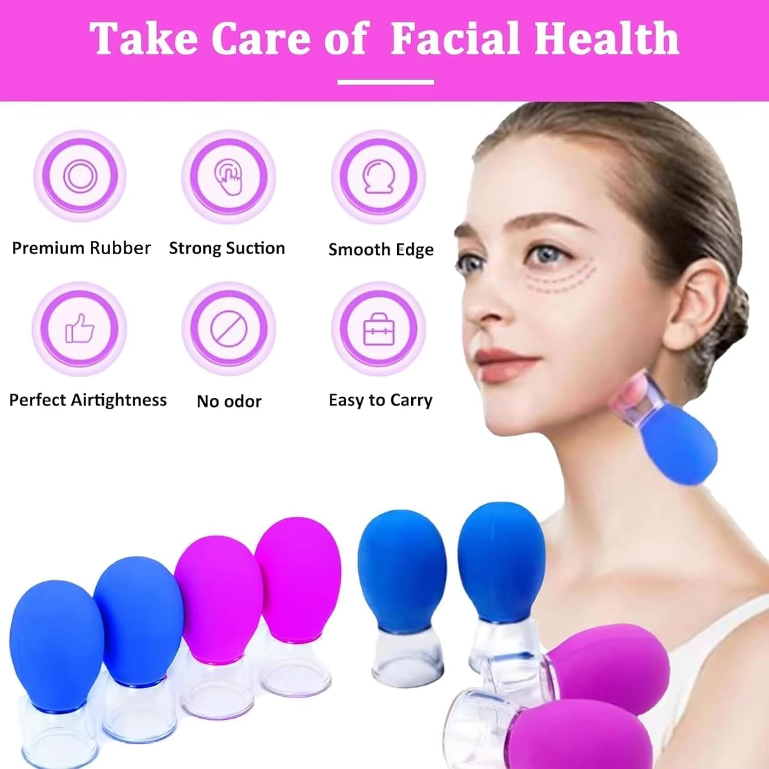 Mini Silicone Facial Cupping V - đánh giá và giá Vacuum Chamber Small