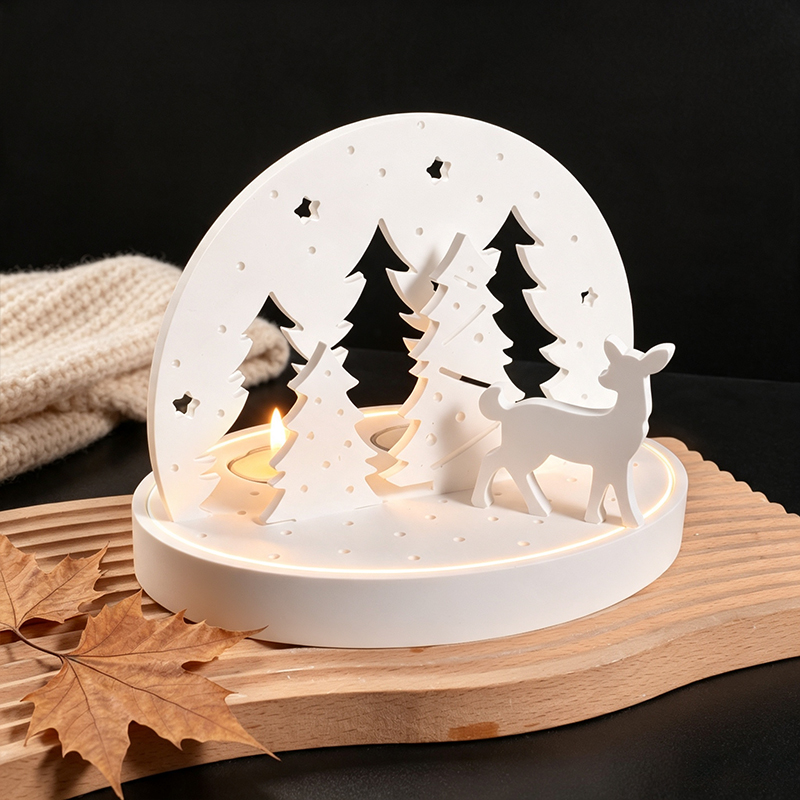 Christmas Elk Tealight Candle  - đánh giá và giá Silicone Mold Tray