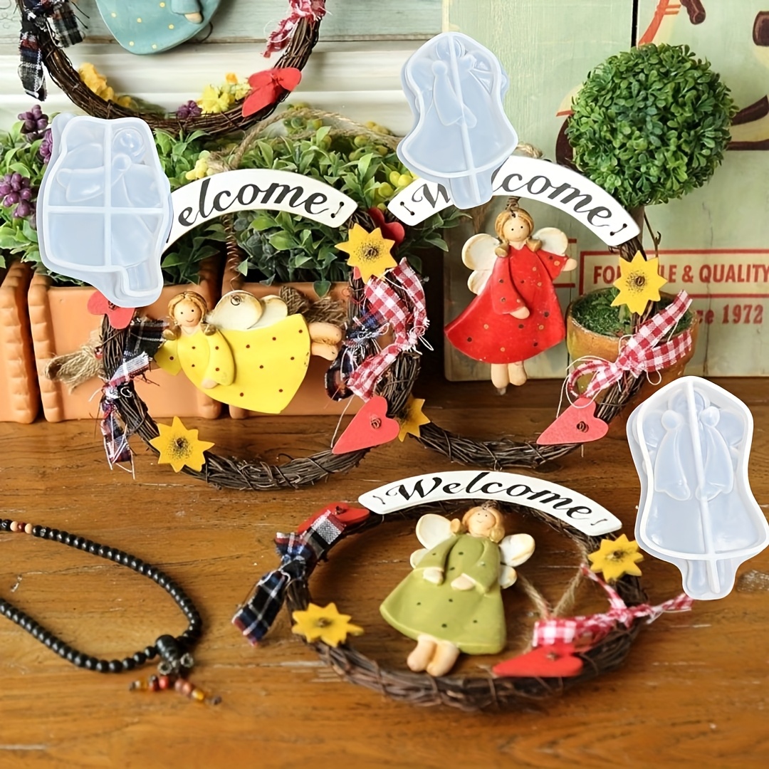 4pcs Angel Pendant Mold, Resin - đánh giá và giá Resin Craft Ideas