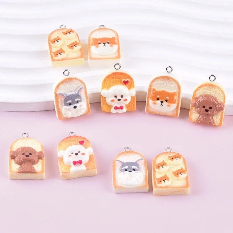 10Pcs Cute Toast Dog Resin Pen - đánh giá và giá Resin Craft Supplies