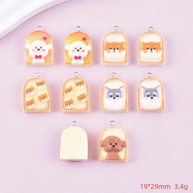 10Pcs Cute Toast Dog Resin Pen - đánh giá và giá Resin Craft Supplies