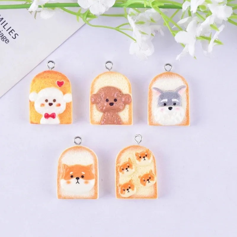 10Pcs Cute Toast Dog Resin Pen - đánh giá và giá Resin Craft Supplies