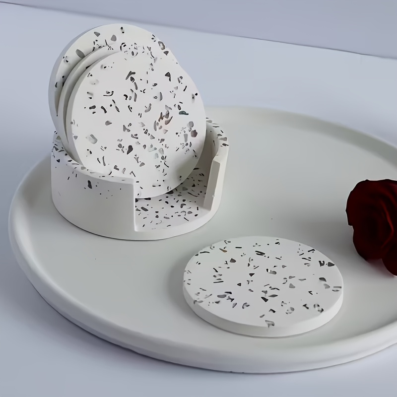 5pcs Round Coaster Silicone Mo - đánh giá và giá Serving Tray Mold