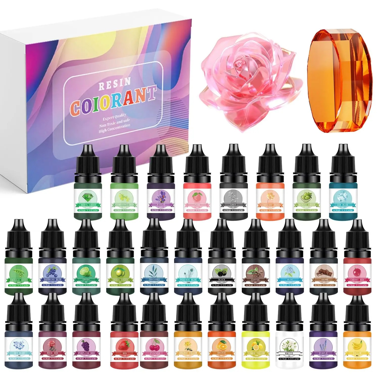 30Colors 5ml Epoxy Resin Pigme - đánh giá và giá Epoxy Uv Resin Kit