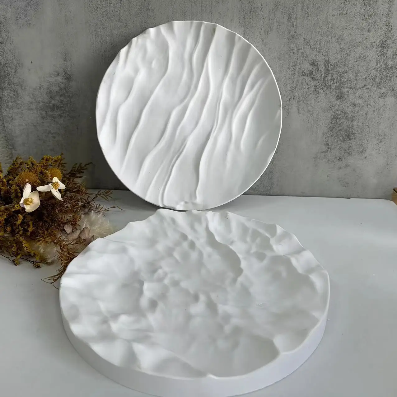 Irregular Ocean Waves Large Ro - đánh giá và giá Coaster Mold Round