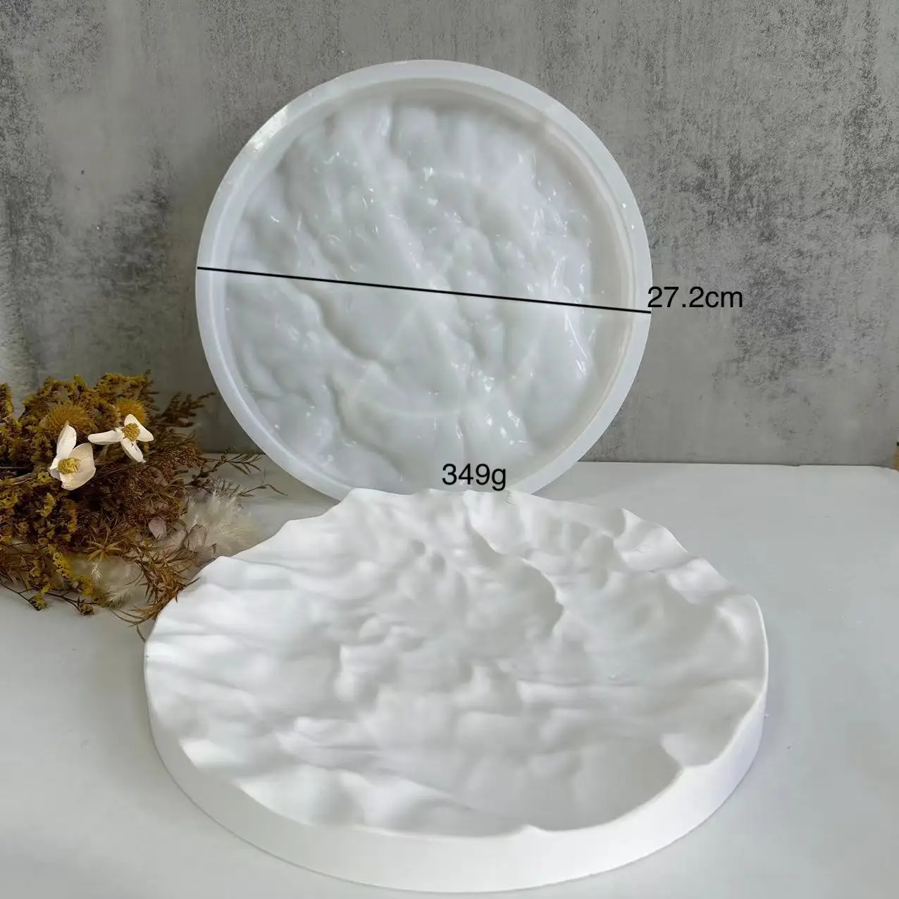 Irregular Ocean Waves Large Ro - đánh giá và giá Coaster Mold Round