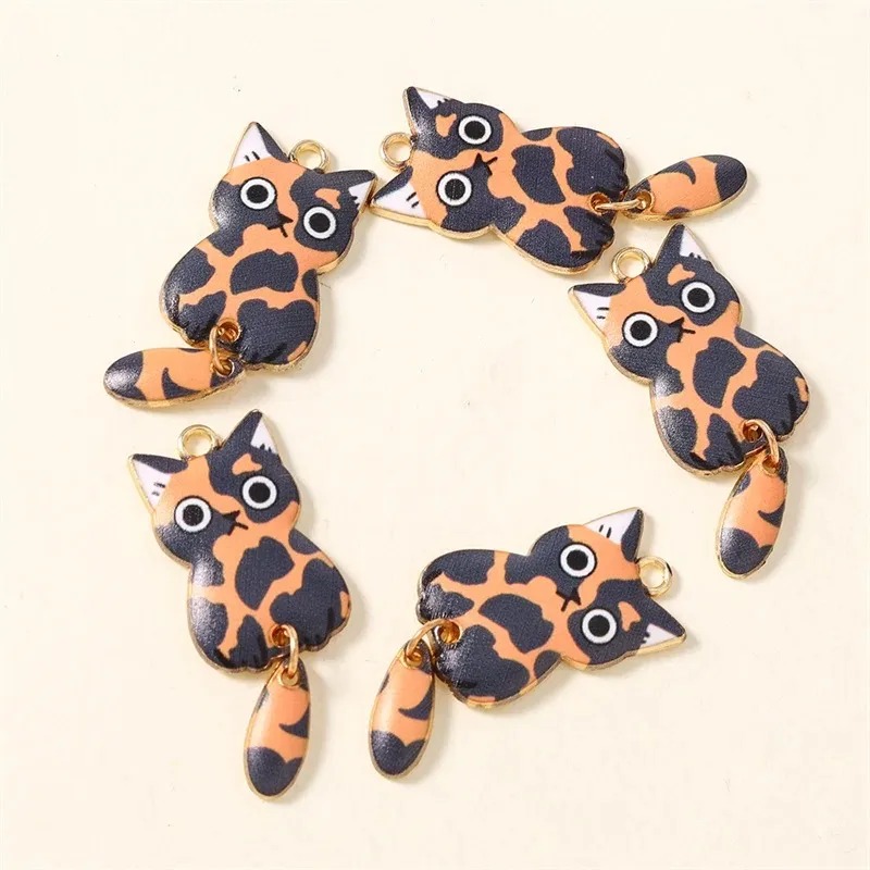 10Pcs 16×39mm Cute Cartoon Cat - đánh giá và giá Resin Craft Supplies