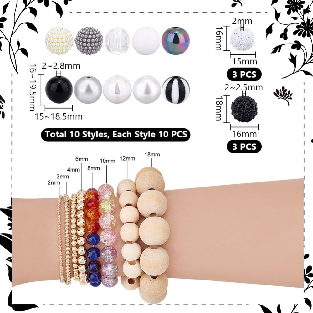 106pcs Chunky Beads 12 Styles  - đánh giá và giá Resin Crafts