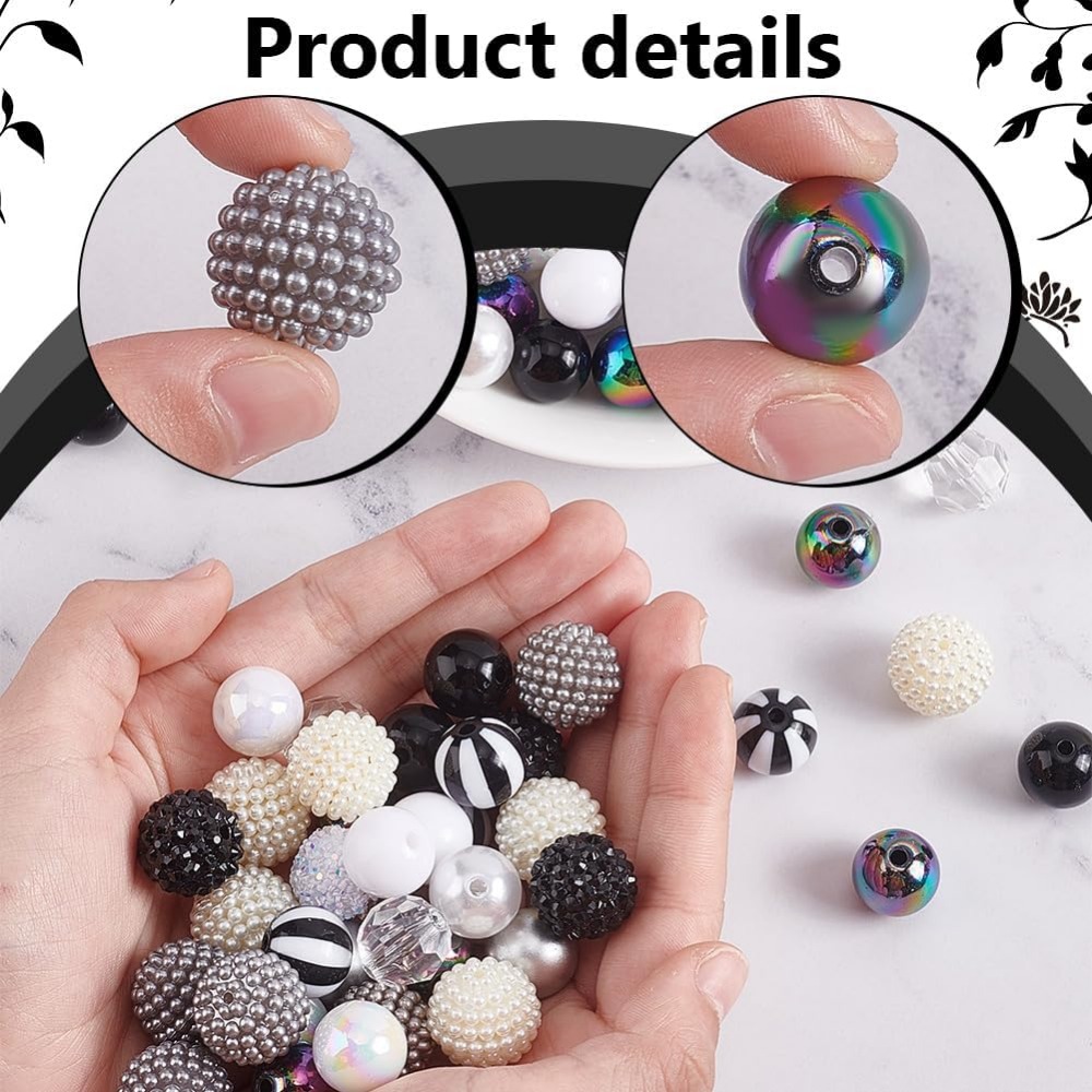 106pcs Chunky Beads 12 Styles  - đánh giá và giá Resin Crafts