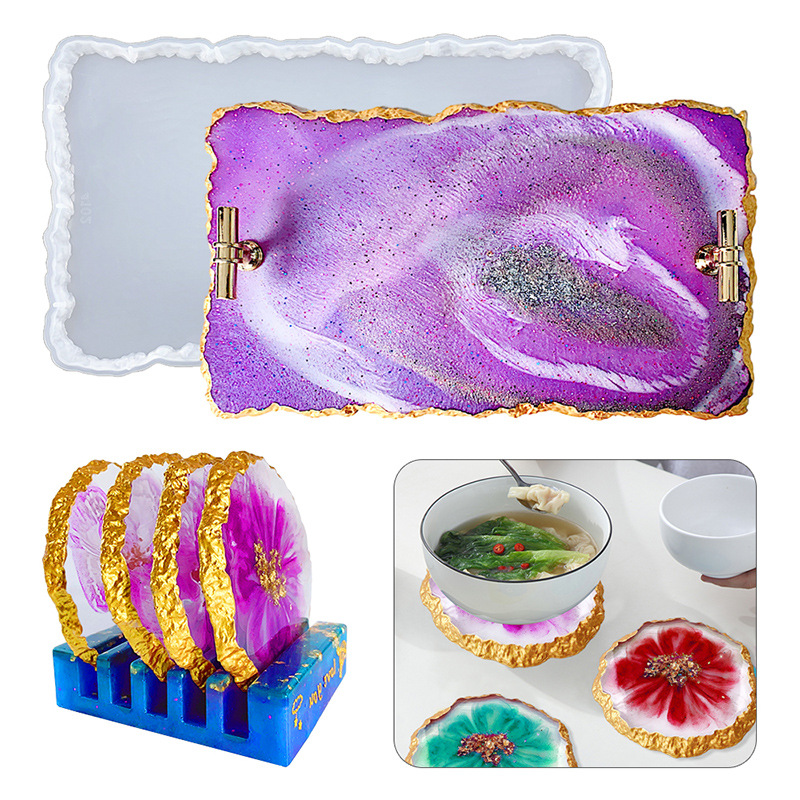DM413 Drusy Coaster Resin Mold - đánh giá và giá Resin Craft Ideas