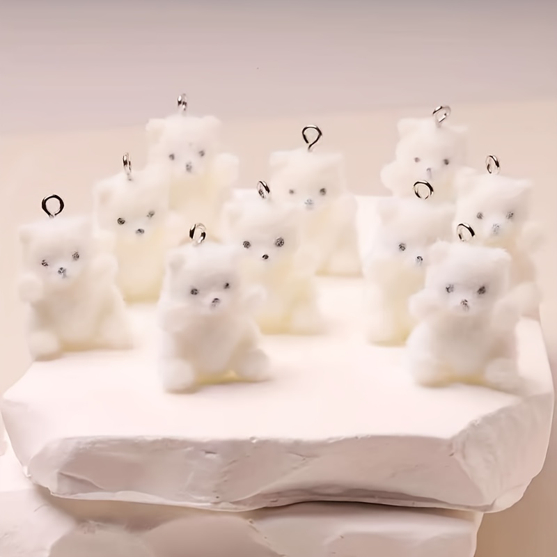 6Pcs Polar Bear Resin Charms C - đánh giá và giá Resin Craft Supplies