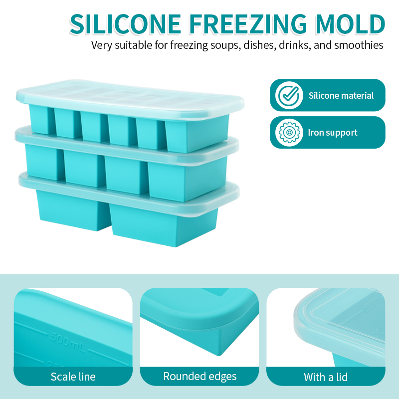 2 or 3-piece Silicone Freezer  - đánh giá và giá Serving Tray Mold