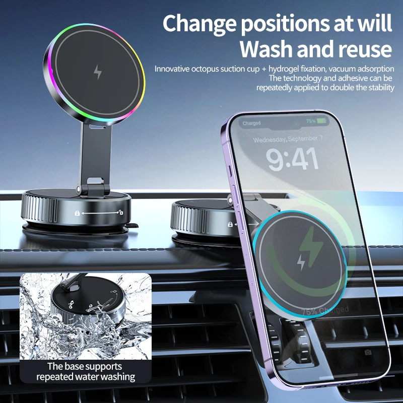 15W Wireless Car Charger Phone - đánh giá và giá Vacuum Chamber Small