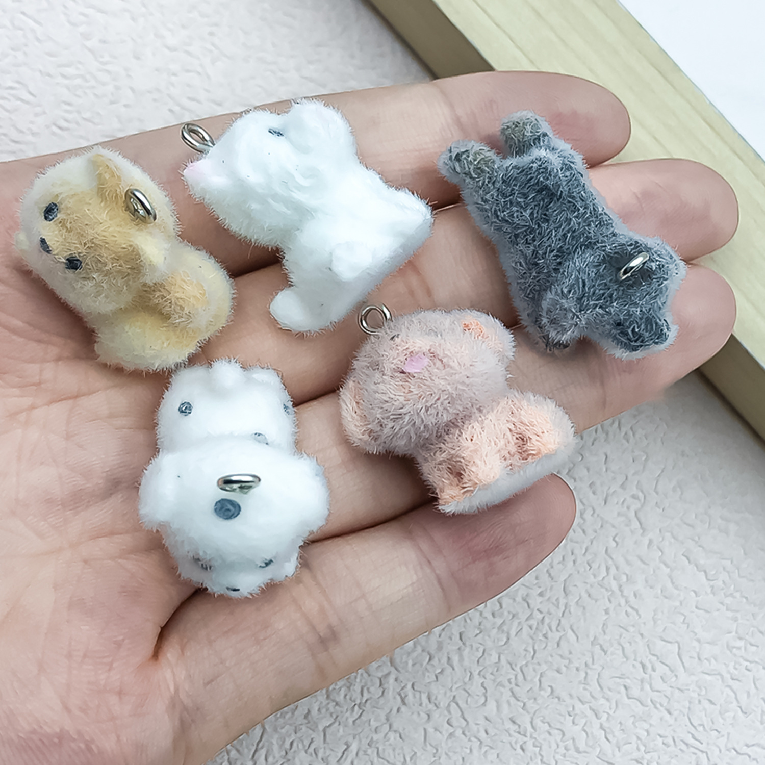 5pcs&1pc Flocked Resin Animal  - đánh giá và giá Resin Craft Kit