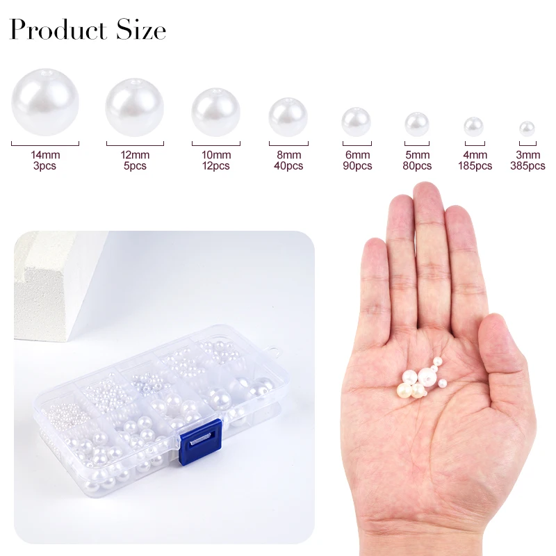 800pcs Artificial Faux Pearl R - đánh giá và giá Resin Crafts Diy