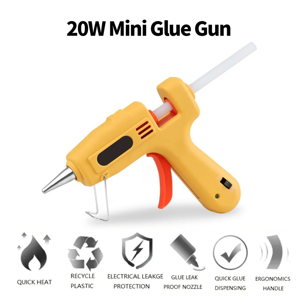 Hot Glue Gun Kit 20W Mini DIY  - đánh giá và giá Heat Gun Small