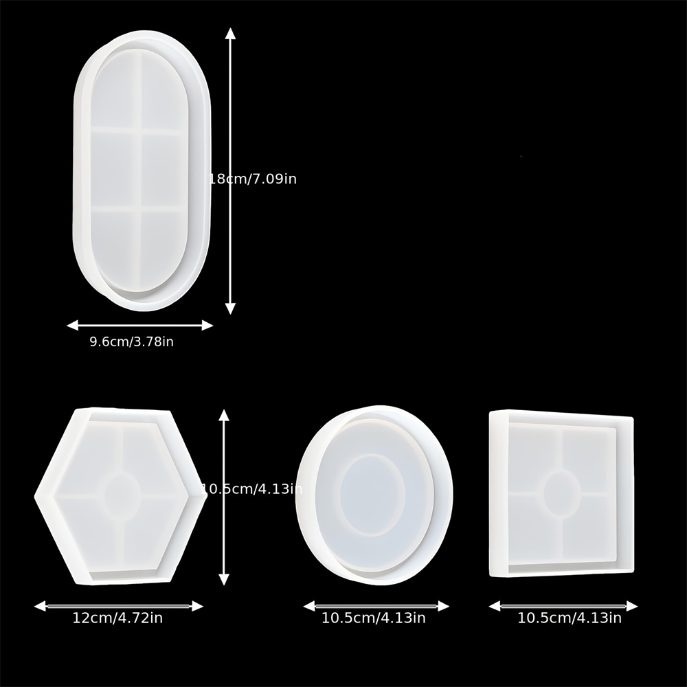 4pcs/Set Storage Tray Coaster  - đánh giá và giá Serving Tray Mold