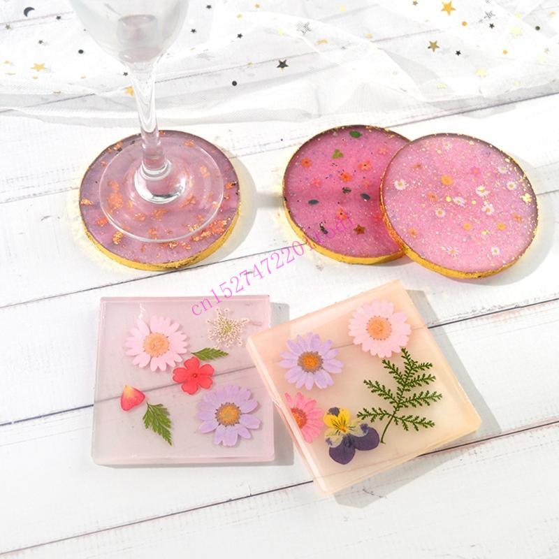 2 Chiếc Tròn Vuông Nhựa Khuôn  - đánh giá và giá Geode Mold Silicone