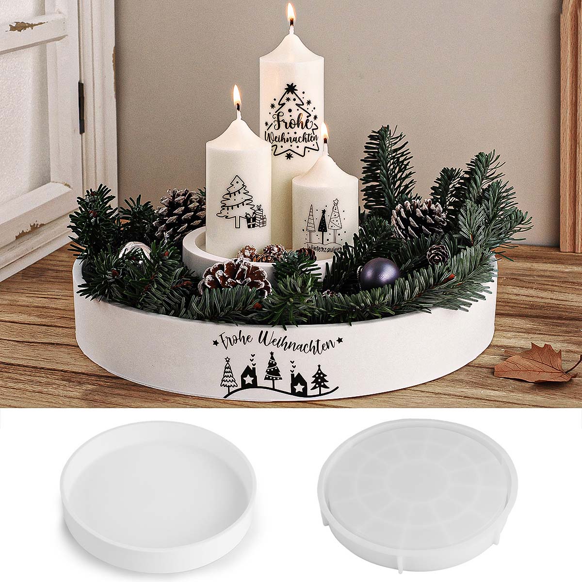 Concrete Round Candle Bowl Ves - đánh giá và giá Coaster Mold Round