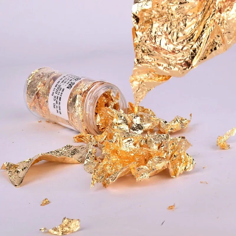 2g/1g Metallic Foil Flakes Gol - đánh giá và giá Gold Foil Flakes