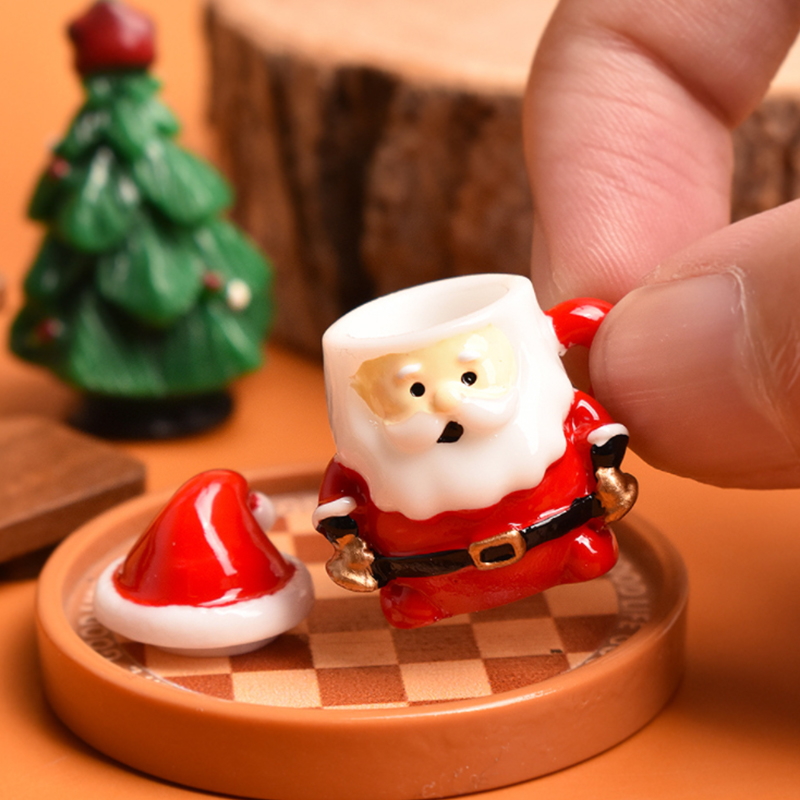 Mini Santa Teacup Ornament - R - đánh giá và giá Resin Craft Supplies