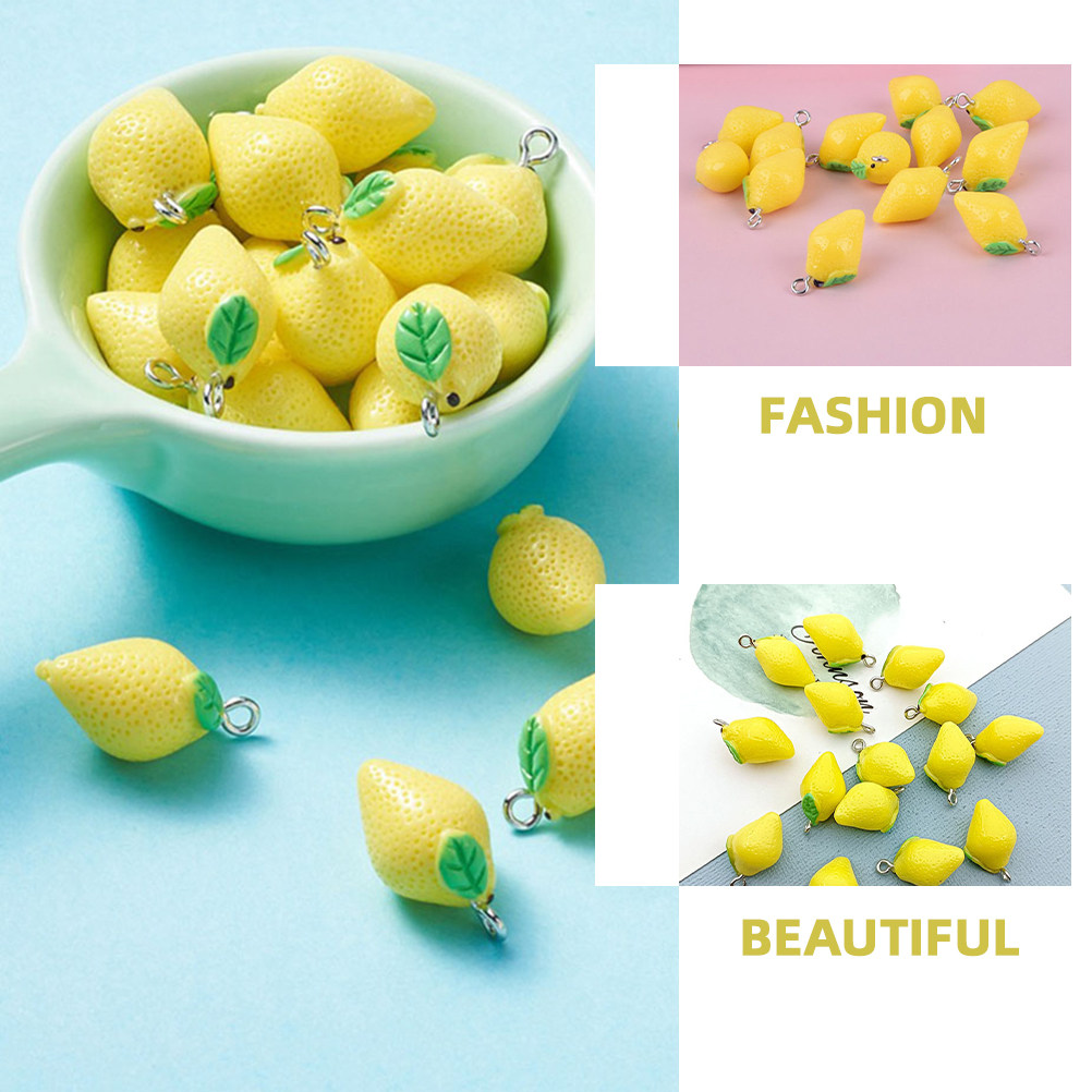 20Pcs Lemon Resin Charms DIY J - đánh giá và giá Resin Craft Supplies