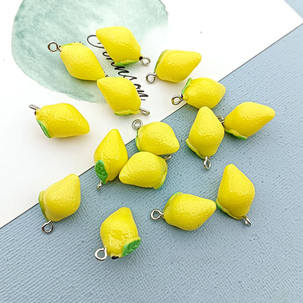 20Pcs Lemon Resin Charms DIY J - đánh giá và giá Resin Craft Supplies