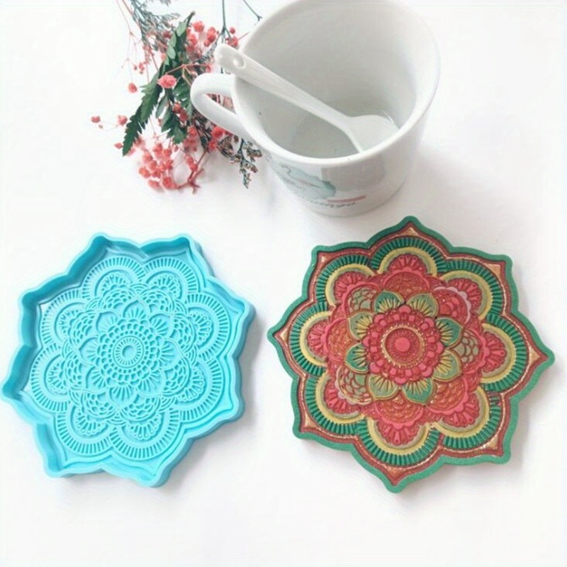 Mandala Coaster Silicone Mold  - đánh giá và giá Coaster Mold Round