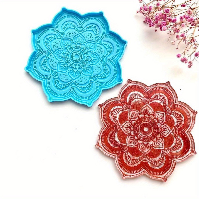 Mandala Coaster Silicone Mold  - đánh giá và giá Coaster Mold Round