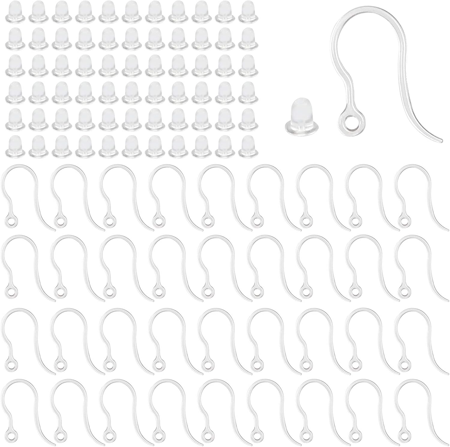 40pcs Clear Plastic Earring Ho - đánh giá và giá Resin Craft Projects